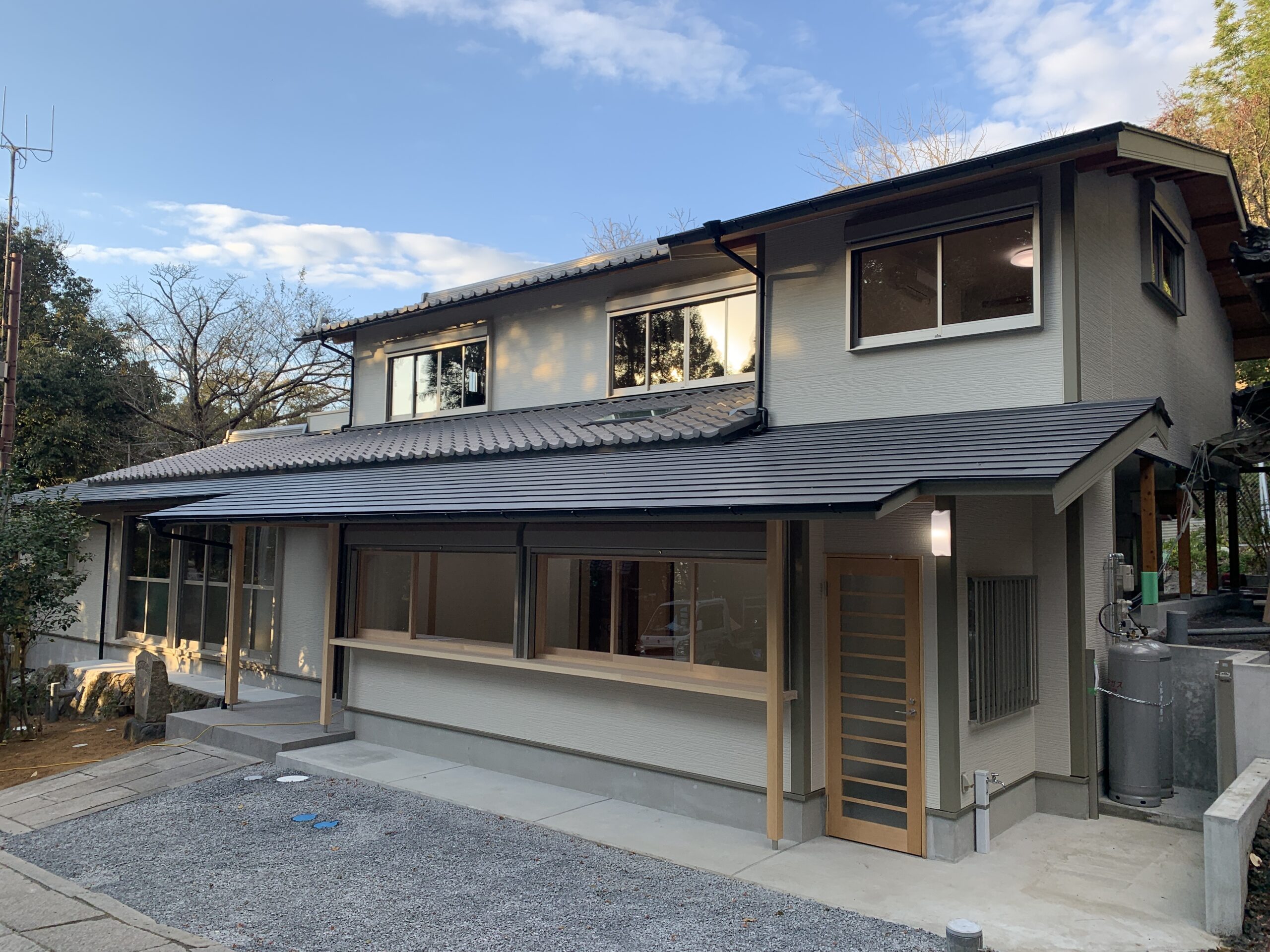 大豊神社新築工事　施工前と完了